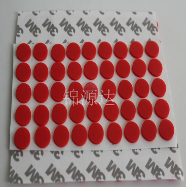 透明防滑防震硅膠腳墊 現(xiàn)貨圓形硅膠墊片 電器單面高粘硅膠腳墊