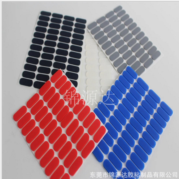 透明防滑防震硅膠腳墊 現(xiàn)貨圓形硅膠墊片 電器單面高粘硅膠腳墊